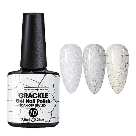 U-Shinein Crackle Gel Nail Polish, Angel White Crackle Nail Polish, Amazing Crackle Nails Polish Effect Patterned Nail, Long-lasting & Cool Crackle Air Dry UV LED Lamp Needed Nail Gel Polish Check more at https://test4your.com/index.php/2023/11/09/u-shinein-crackle-gel-nail-polish-angel-white-crackle-nail-polish-amazing-crackle-nails-polish-effect-patterned-nail-long-lasting-cool-crackle-air-dry-uv-led-lamp-needed-nail-gel-polish/ Crackle Nail Polish, Nail Long, Crackle Nails, Professional Nail Art, Nails Polish, Nail Patterns, Nail Gel, Uv Led, Gel Nail