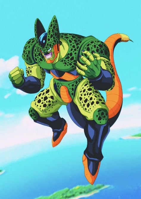 Semi Perfect Cell, Cell Dragon Ball, Saga Dragon Ball, Perfect Cell, Dbz Art, Anime Dragon Ball Goku, Dragon Ball Super Manga, Dragon Ball Goku, Dragon Ball Artwork