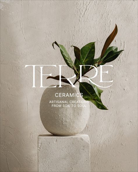 Introducing Terre. A natural, hancrafted ceramic brand 🤍 At Designs by Gabi, we create bespoke, delightful, memorable visual identity designs that truly represent your business values and connect with high-end customers. If you're ready to LEVEL UP inquiry from the link in bio! Let's create a brand identity you'll be proud of! . . . #ceramics #handmadeceramics #pottery #interiordesign #ceramicsart #homewearstyle #wabisabi #minimalistinterior #ceramiclife #potterylife #ceramicstudio #luxu... Pottery Brand Identity, Pottery Photography Ideas, Ceramic Branding, Pottery Branding, Pottery Brand, Surrealism Fashion, Business Values, Minimalist Font, Brand Manual