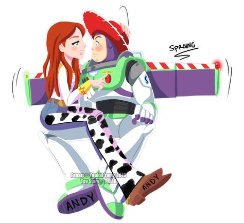 Buzz X Jessie Jessie And Buzz, Dibujos Toy Story, Disney Ships, Jessie Toy Story, Pixar Films, Toy Story 3, Horror Movie Art, Bo Peep, Disney Couples