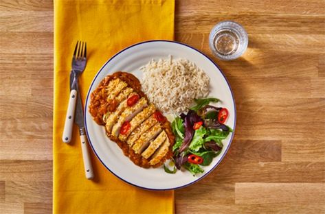 The Body Coach Joe Wicks shares his Cheeky Chicken Katsu recipe | HELLO! Bodycoach Recipes, Chicken Katsu Recipe, Joe Wicks Recipes, Gousto Recipes, Chicken Katsu Recipes, Katsu Recipes, Baked Breaded Chicken, Katsu Curry, Chicken Katsu