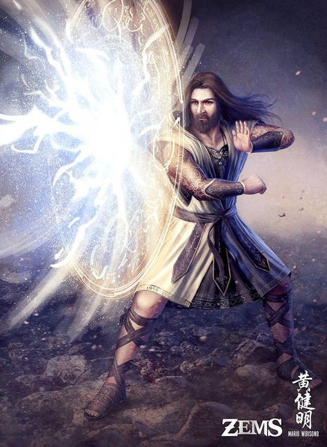 Countermage by MarioWibisono male human mage spellcaster blocking / countering spell   dispel magic  character inspiration for DnD / Pathfinder Online Card, Fantasy Wizard, Fantasy Male, Fantasy Warrior, Magic Art, Fantasy Rpg, Fantasy Inspiration, Medieval Fantasy, Dnd Characters