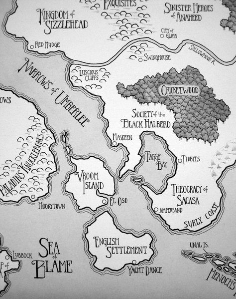 Hand-drawn maps of an imaginary kingdom are artist's autobiography/confessional - Boing Boing Rice Map, Kingdom Vibes, Fantasy Cartography, Town Design, Map Sketch, Fantasy Map Making, Map Ideas, Map Symbols, Dnd World Map