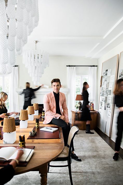 Nate And Jeremiah, Jeremiah Brent, Communal Table, Office Pictures, California Closets, Nate Berkus, Celebrity Houses, Pretty House, Architectural Digest