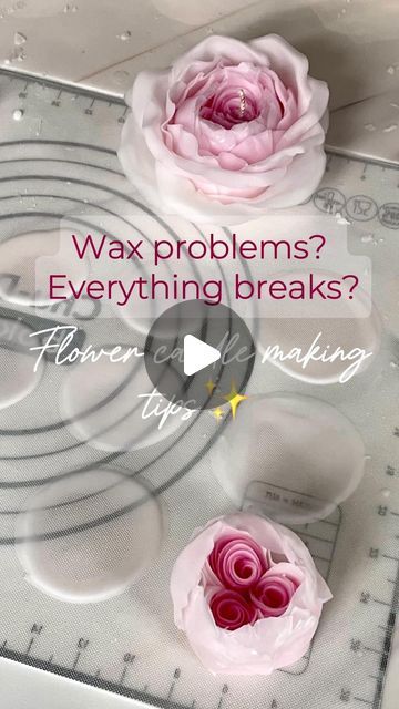 Follow my online certified course ✨and learn with me how to make these beautiful flowers   I got lots of questions from you, who alread... | Instagram Flower Candles, Candle Tutorial, Solve The Problem, Candle Carving, Breaking In, Wax Flowers, Candle Art, Flower Candle, Candle Wax