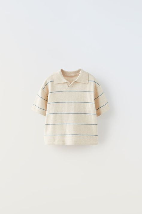 Zara Baby Boy, Half Cardigan, Zara Australia, Zara Boys, Bib Collar, Boys Knits, Zara Baby, Knit Polo, Polo Blue