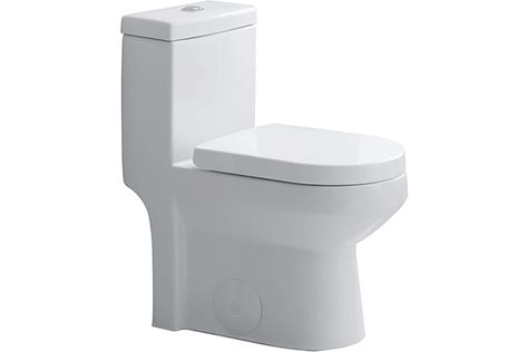 11 Best One-Piece Toilets In 2023 Best Toilets To Buy, Toilet Design, Gallon Of Water, Tiny Spaces, One Piece Toilets, Toilet Bowl, Bathroom Space, Save Water, Toilets