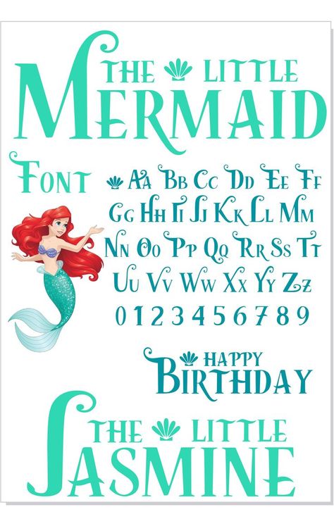 Disney Princess Font, Mermaid Alphabet, Mermaid Letters, Princess Font, Princess Letters, Mermaid Font, Hand Lettering Alphabet Fonts, Mermaid Logo, Disney Letters