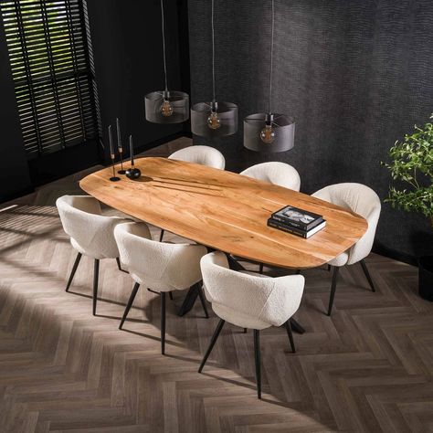 Acacia Wood, Living Dining Room, Midcentury Modern, Kitchen Dining Room, Room Inspo, Dining Room Furniture, Office Furniture, Dining Table In Kitchen, Home Furniture