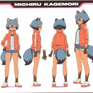 Michiru Kagemori | Brand New Animal Wiki | Fandom Bna Michiru, Brand New Animal, Bna Brand New Animal, Character Reference Sheet, Character Turnaround, Character Model Sheet, Model Sheet, Poses References, Character Sheet