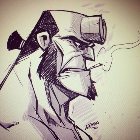 regram @dereklaufman Can't sleep? Draw hellboy! #hellboy #sketch #mangastudio Hellboy Sketch, Derek Laufman, Hellboy Art, Sleeping Drawing, Caricature Sketch, Marvel Drawings, Character Design Sketches, Graffiti Characters, Cartoon Sketches