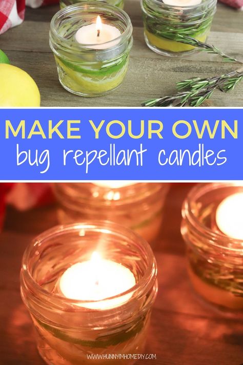 This DIY mosquito repellent candle is not only easy to make, but it's also beautiful! It's an all natural mosquito repellent that uses bug repellent essential oils and bug repellent citrus fruit. These pretty DIY floating candles would make wonderful floating candle centerpieces DIY at all your summer parties! If you're looking for summer crafts or summer home decor diy, you'll love these DIY candles. They make great essential oil crafts diy and are perfect for summer party ideas! Mosquito Repellent Candles, Diy Mosquito Repellent Candle, Outdoor Bug Repellent, Essential Oil Crafts, Floating Candle Centerpieces Diy, Bug Repellent Candles, Essential Oil Bug Repellent, Remedies For Mosquito Bites, Mosquito Repellent Candle