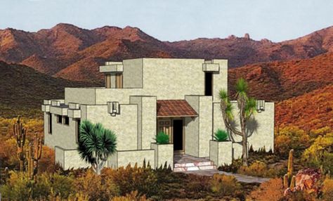 Plan #116-191 - Houseplans.com Desert House Plans, Adobe House Plans, Adobe Style Homes, Southwestern House Plans, Southwestern House, Old English Cottage, Basement House Plans, Adobe House, Southwestern Home