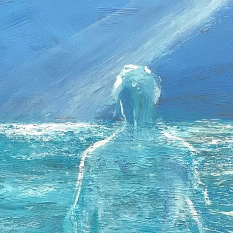 Ocean Painting Aesthetic, Ocean Art Aesthetic, Ocean Aesthetic Drawing, Water Symbolism, The Ocean Drawing, Ocean Sketches, Ocean Sketch, Poetic Art, Poet Art