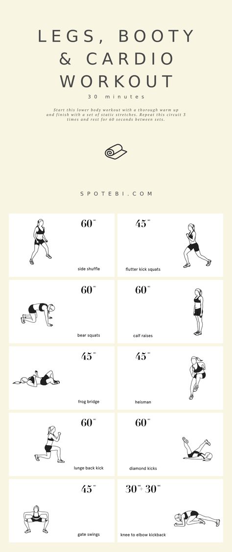 https://www.spotebi.com/wp-content/uploads/2020/10/30-minute-legs-booty-cardio-bodyweight-workout-spotebi.gif Monday Cardio Workout, Cardio Leg Workout At Home, Legs Bodyweight Workout, Cardio Lower Body Workout, At Home Bodyweight Workout, Leg And Cardio Workout, Cardio Bodyweight Workout, Lower Body Cardio, Quick Lower Body Workout