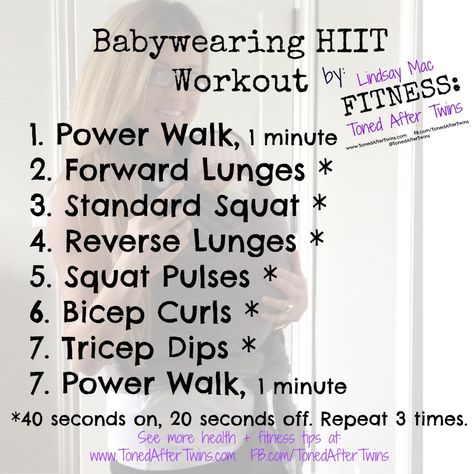 Babywearing Workouts, Babywearing Workout, Post Baby Workout, Exercise Workouts, Body After Baby, Postpartum Health, Weight Baby, Baby Workout, Post Baby Body