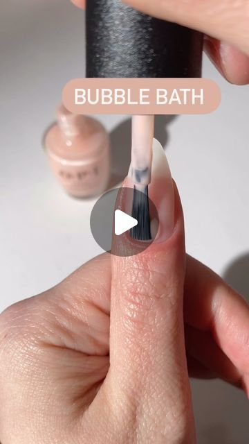 Bubble Bath Nail Color, Bubble Bath French Nails, Bubble Bath Nails Opi, Bubble Bath Opi Nails, Bubble Nails Trend, Bubble Bath Almond Nails, Neutral Nails Almond, Bubble Bath Nails, Opi Bubble Bath