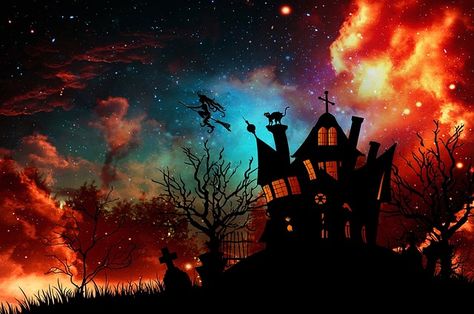 I find the company of witches to be a place where I can compost what I no longer… Chalk Background, Witch Tree, Halloween Jigsaw Puzzles, Halloween Window Clings, John Bell, House Images, Spooky House, Halloween Window, Wallpaper Halloween