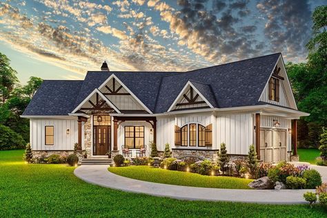 Housing Plans, Rustic Craftsman, Amazing Houses, Craftsman Style House, Construction Plan, Interior Pictures, Modern Farmhouse Plans, Cottage House Plans, Farmhouse Plans