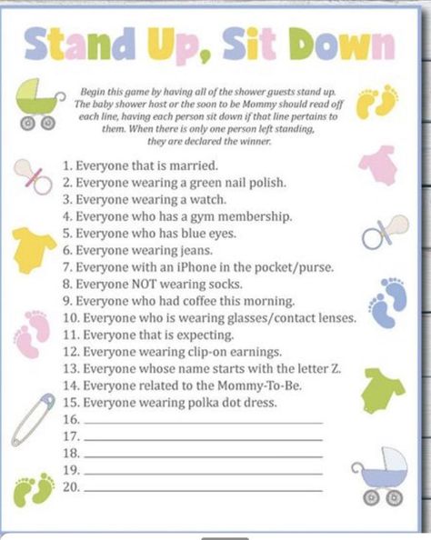 Baby Shower Games Baby Shower Games Ideas, Jordan Baby Shower, Fall Baby Shower Themes, Funny Baby Shower Games, Surprise Baby Shower, Baby Shower Announcement, Baby Shower Party Games, Baby Shower Wording, Baby Shower Theme Decorations