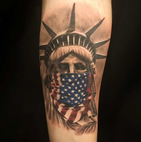 Usa Flag Tattoo Women, Patriot Tattoos For Men, American Flag Leg Tattoo, Patriotic Hand Tattoos, Patriotic Sleeve Tattoo For Women, American Tattoo Patriotic Women, American Tattoos For Men, Patriot Tattoo, Drake Tattoo Ideas