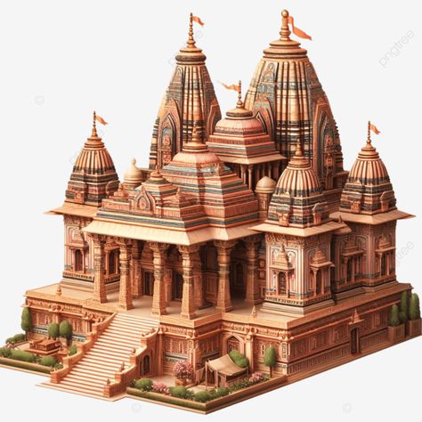 Temple Architecture Design, Omkareshwar Temple, Marathi Banner, Hindu Mandir, Neoclassical Art, Ganesh Puja, Durga Picture, Ganpati Decoration At Home, Indian Temple Architecture