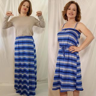 I Can Work With That: Maxi Skirt Dress Maxi Skirt To Dress Diy, Maxi Skirt Into Dress Diy, Skirt To Dress Refashion, Turn Skirt Into Dress, Upcycle Maxi Skirt, Skirt Into Dress, Easy Summer Dresses, Skirt Refashion, Upcycled Sewing