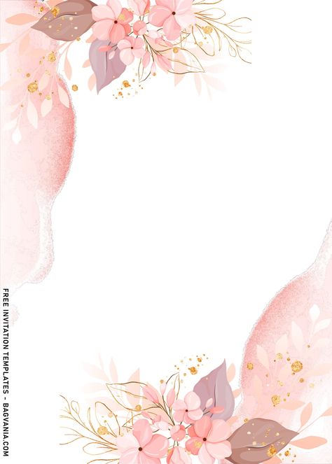 Download 7+ Beautiful Birthday Invitation Templates With Blush Pink Watercolor Floral #free #freeinvitation2019 #birthday #disney #invitations #invitationtemplates Pink Floral Background Pastel, Beautiful Birthday Card Ideas, Floral Template Backgrounds, Birthday Invite Template Free, Pink Invitation Template, Pink Flower Background, 75th Birthday Invitations, Wallpaper Blush, Watercolor Floral Background