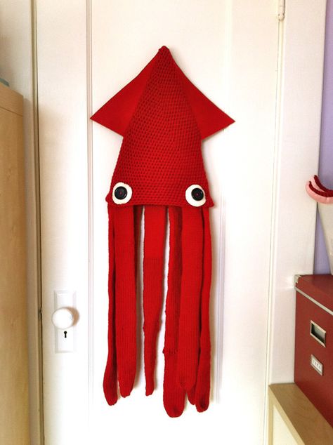 Squid Hat on Behance Squid Hat, Squid Costume, Under The Sea Costumes, Ocean Vbs, Sea Costume, Underwater Party, Fish Costume, Grape Jam, Teacher Costumes