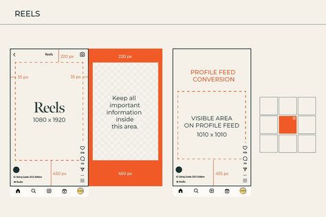 2024 Instagram Sizing Guide — Hey Sara Schultz Reel Design Ideas, Instagram Graphic Design Posts, Graphic Design Instagram Posts, Instagram Post Size, Business Thoughts, Reels Cover, 2024 Instagram, Reel Design, Instagram Mockup