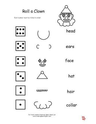 Circus Eyfs, Circus Activities Preschool, Clown Activities, Circus Worksheets, Circus Preschool, 100 Day Activities, Preschool Circus, Circus Classroom, Circus Activities