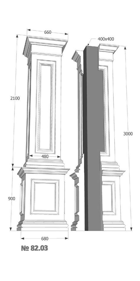 Column Cladding, Modern Column, Columns Decor, Cornice Design, Decorative Columns, Metal Columns, Interior Columns, Pillar Design, Dressing Table Design