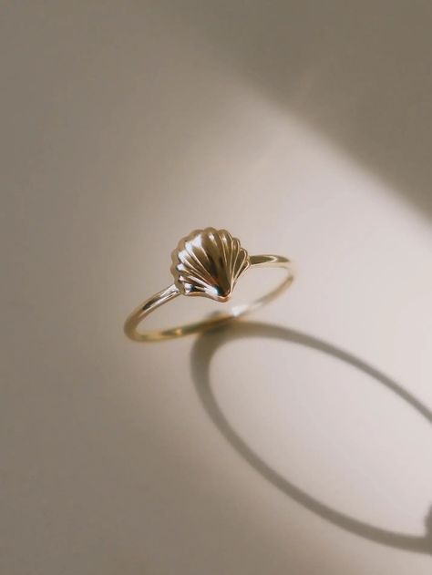 venus shell ring studio cosette jewelry Venus Jewelry, Ocean Ring, Love And Relationships, Gold Ring Designs, Shell Ring, Sea Inspired, Goddess Of Love, Celebrate Love, The Goddess