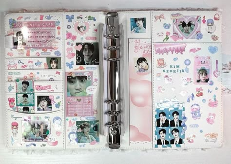 A5 Binder Deco, Binder Inspiration, Pc Binder, Binder Deco, Binder Decoration, Kpop Binder, Pop Book, Kim Seok Jin, A5 Binder