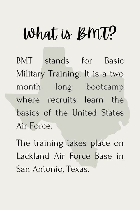 I'm going to be discussing the basics of BMT! Airforce Bmt, Lackland Air Force Base, Air Force Wife, Basic Military Training, Airforce Wife, Military Training, Air Force Bases, Future Jobs, United States Air Force