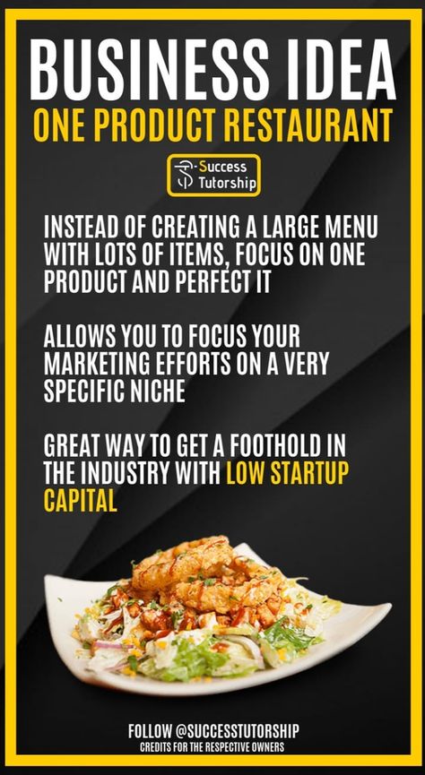 Business Idea: One product restaurant Restaurant Startup, Errand Business, Brand Planning, Business Plan Infographic, Business Entrepreneur Startups, Restaurant Business Plan, Entrepreneurial Mindset, Business Plan Outline, Startup Ideas