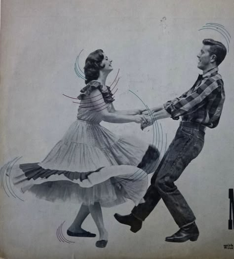 Late 1950s Square Dancing couple.... 50s Couple Dancing, 60s Couple Dancing, 2 Ppl Dancing Reference, Square Dance Aesthetic, Square Dancing Aesthetic, Couple Dancing Art Reference, 2 People Dancing Reference, Couples Dancing Poses, Person Dancing Reference