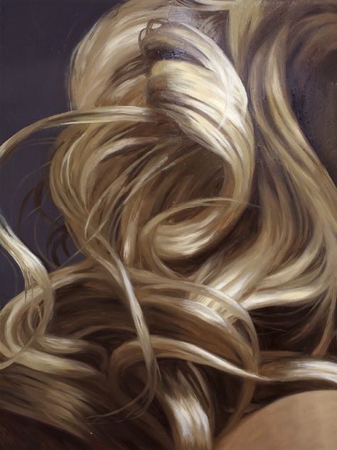 Hair Texture Painting, Painting Hair Oil Paint, How To Paint Hair With Oil Paint, Blonde Hair Oil Painting, Oil Painting Hair Tutorial, Acrylic Painting Hair, Painting Hair Acrylic, Hair Painting Acrylic, Painting Blonde Hair