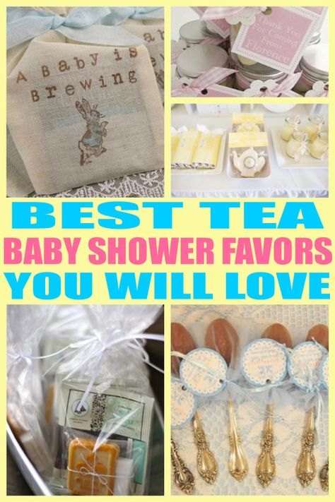 Best Tea Baby Shower Favors! The best baby shower favor ideas for boys, girls, twins, co-ed and gender neutral - can even be used for birthday parties. Find unique, cool & easy baby shower favor ideas now! Tea Baby Shower Favors, Tea Party Favors Baby Shower Gift Ideas, Baby Shower Tea Party Favors, Tea Party Baby Shower Ideas Boy, Baby Shower Take Home Favors, Tea Bag Baby Shower Favors, Baby Shower Party Favor Ideas, Tea Party Baby Shower Favors, Diy Baby Shower Favors