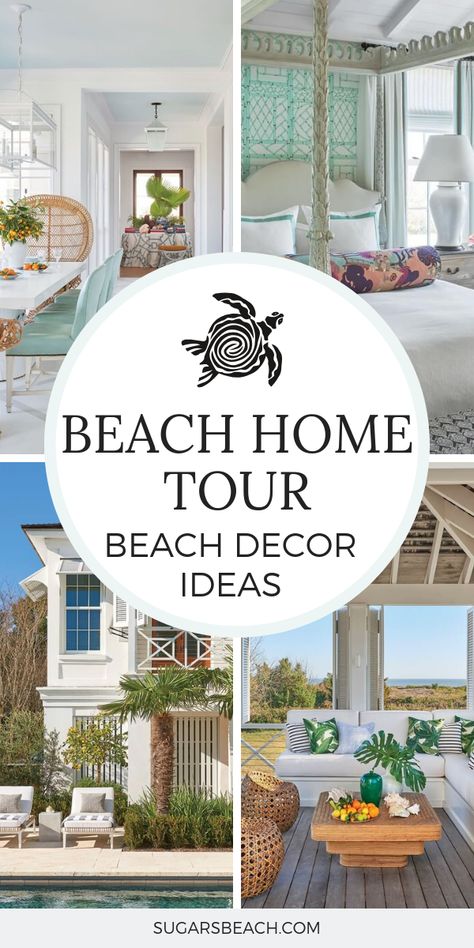 House Decor Inspiration, Beach House Decorating Ideas, Beach House Decorating, Beach Cottage Design, Beach Chic Decor, Beach Home Interiors, House Decorating Ideas, Beach House Tour, Room Bedrooms