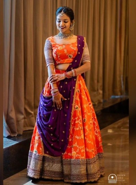 Customized Lehenga Designs, Trendy Blouse Designs For Half Saree, Simple Blouse Designs For Half Saree, Fancy Langa Voni Half Saree, Fancy Half Sarees Latest Designs, Wedding Half Saree Designs, Half Saree Blouse Designs Latest, Half Saree Lehenga Simple, Half Saree Blouse Designs Back