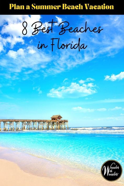 When the days get long and the sun gets hot, water is the only thing (besides air conditioning) that helps keep you cool. And, for the best water-infused rest and relaxation, hit the beach! Some of the best beaches for soaking up some serious fun and sun are in Florida. If you want calm water and awesome sunsets, go for the Gulf side. If you’re looking to catch some waves, hit the Atlantic coast. Here’s my list of the 8 best beaches in Florida. Best Florida Beaches, Best Beaches In Florida, Beaches In Florida, Prettiest Beach, Best Beach In Florida, Best Family Beaches, Beach Vacation Packing List, Juno Beach, Hollywood Beach