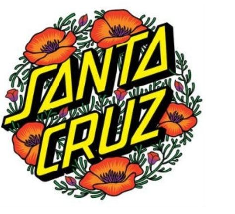 Santa cruz logo Santa Cruz Stickers, Santa Cruz Logo, Skateboard Logo, Skate Stickers, Desain Editorial, Tumblr Stickers, Skate Art, Skateboard Stickers, Graphic Tshirt Design