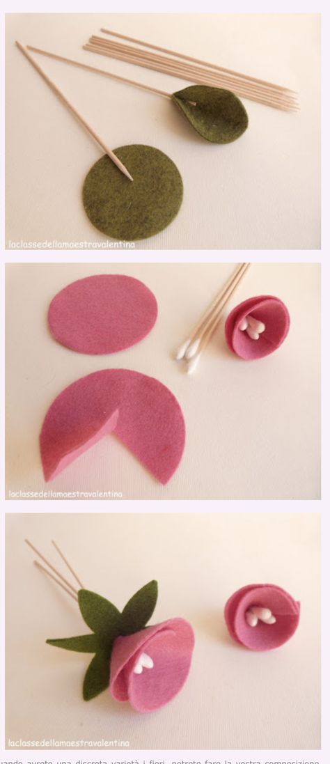 Woods Ideas, Felt Flowers Patterns, Christmas Crafts Gifts, Flower Projects, Felt Flowers Diy, Pipe Cleaner Crafts, Felt Sheets, Christmas Crafts For Gifts, Cotton Buds