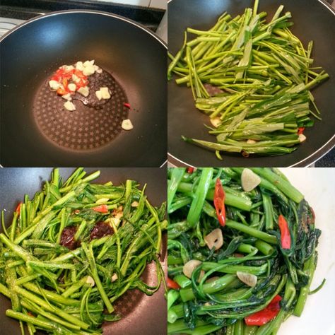 undefined Kangkong Recipe, Asian Veggies, Budget Meal Prep, Lao Food, Malaysian Recipes, Food Thai, Vegetarian Stir Fry, Filipino Recipe, Cambodian Food