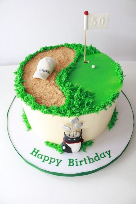 Golf Course Cake, Golf Themed Cakes, Golf Birthday Cakes, Golf Cake, 70th Birthday Cake, 50th Cake, Sport Cakes, 60th Birthday Cakes, Christmas Golf