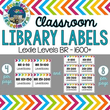 Classroom Library Labels {Lexile Levels} Classroom Library Labels, Positive Classroom Management, Library Labels, Teacher's Pet, Reading Logs, Teacher Binder, Teachers Pet, Thematic Units, Unit Plan