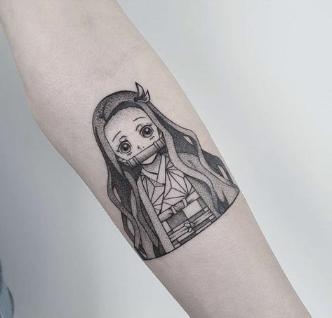 #nezukochan #animecore #tattooideas #dotwork #kawaii Slayer Tattoo, Baby Tattoos, Tattoo Inspo, New Tattoos, Triangle Tattoo, Geometric Tattoo, Tattoo Designs, Tattoos, Anime