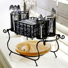 Mesa Home Delaware Buffet Caddy traditional serving utensils from houzz.com Unusual Kitchen Gadgets, Kitchen Gadgets Storage, Buffet Servers, Flatware Caddy, Cutlery Storage, Gadgets And Gizmos, Cool Kitchen Gadgets, Kitchen Items, Kitchen Stuff