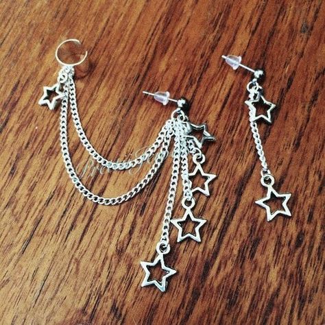 Anting Manik, Edgy Jewelry, Cuff Earring, Yoga Style, Ear Cuff Earings, Leaf Jewelry, Fantasy Jewelry, Girly Jewelry, Cuff Earrings